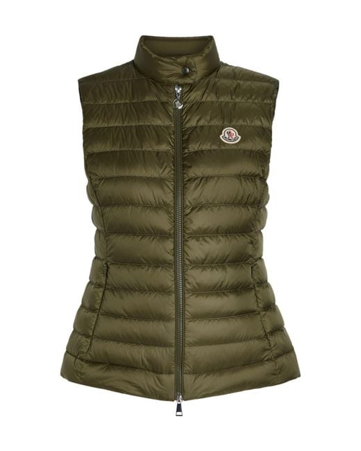 Moncler Green Logo Down Vest