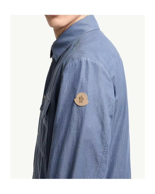 Moncler Blue Denim Shirt Jacket for men