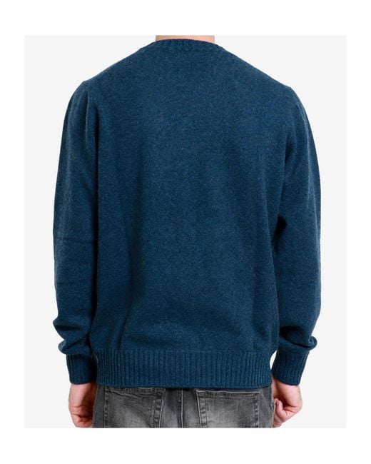 Gran Sasso Blue Crewneck Knitted Jumper for men