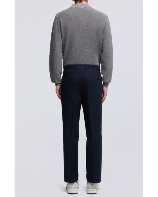 Aspesi Blue Straight-Leg Mid-Rise Pants for men