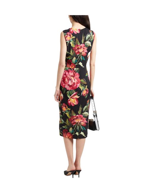 Dolce & Gabbana Red Midi Dress