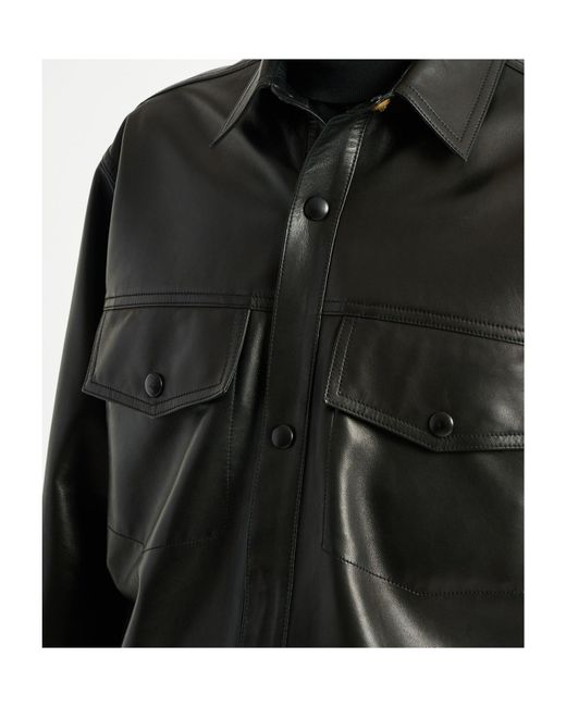 Balmain Black Collared Button-Up Jacket for men