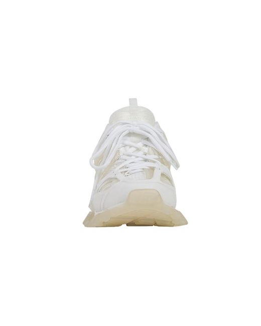 Balenciaga White Track Clear Sole Sneakers