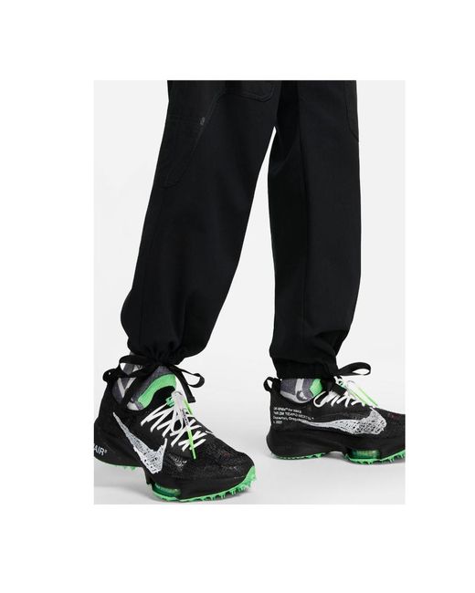 Nike Black X Off- Drawstring Straight Leg Trousers for men