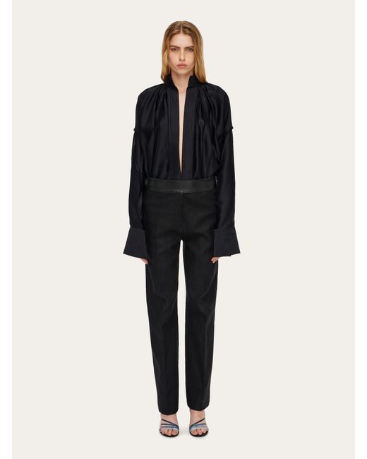 Ferragamo Black Long-Sleeved Shirt