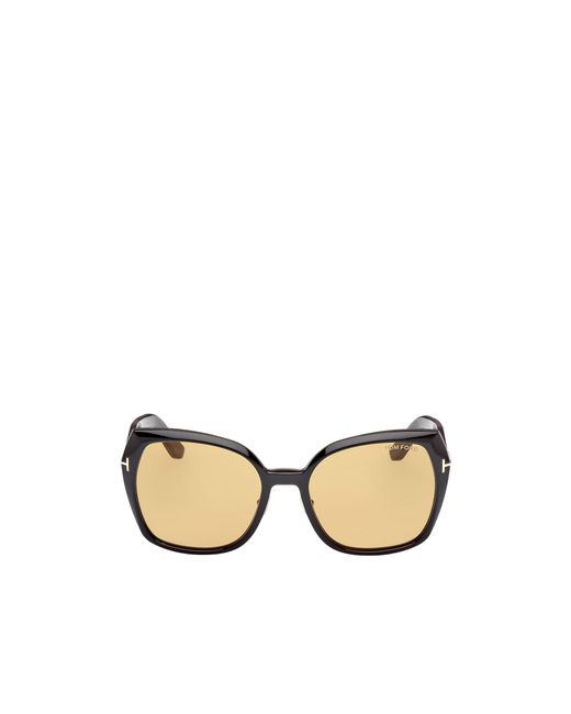 Tom Ford Natural Eyewear Plum Square-Frame Sunglasses