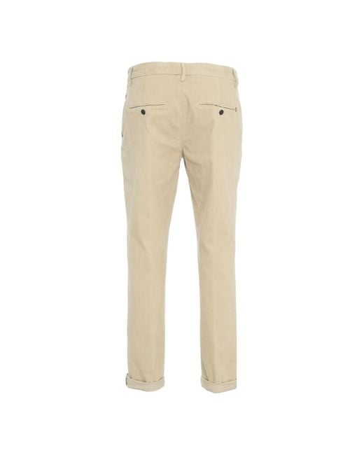 Dondup Natural Logo-Trimmed Trousers for men