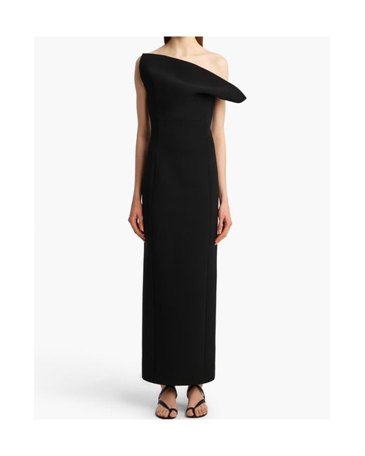 Khaite Black Cato Strapless Column Dress
