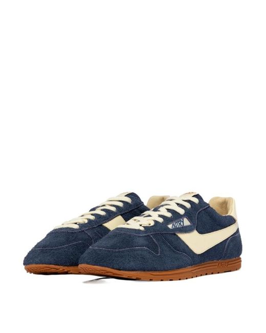 Autry Blue Windspin Suede Sneakers