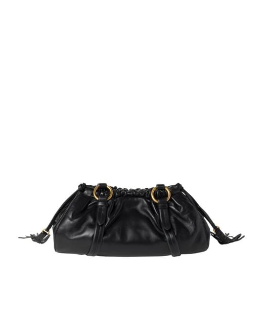 Miu Miu Black Joie Nappa Leather Bag