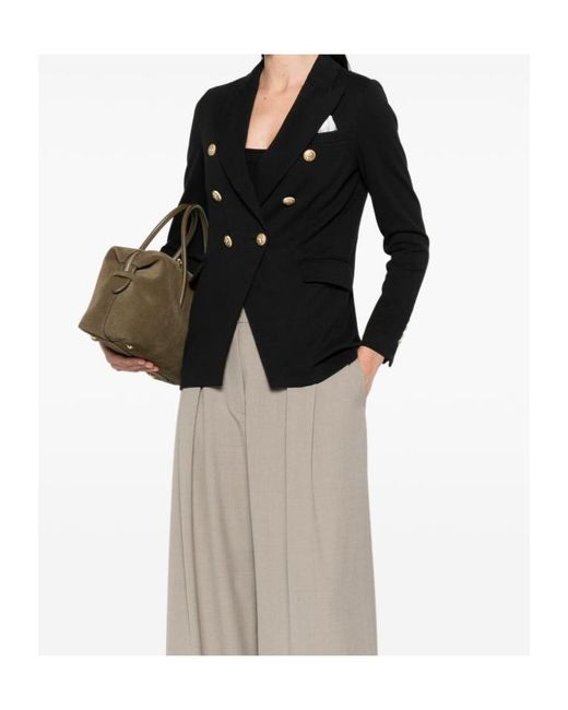 Circolo 1901 Black Double-Breasted Blazer