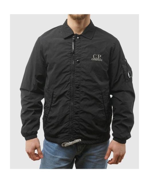 C P Company Black Chrome R Lens Overshirt for men