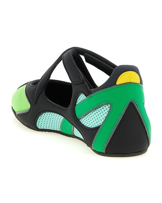 The Attico Green 'Floor 01' Ballet Flats