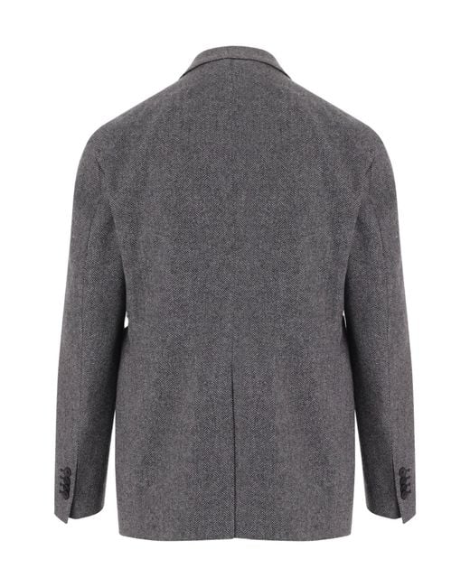 Tagliatore Gray Long-Sleeve Blazer for men