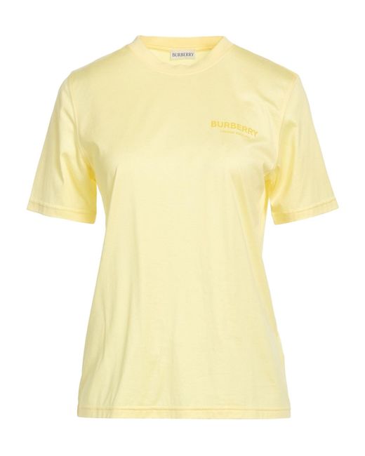 Burberry Yellow Basic Solid Color T-Shirt