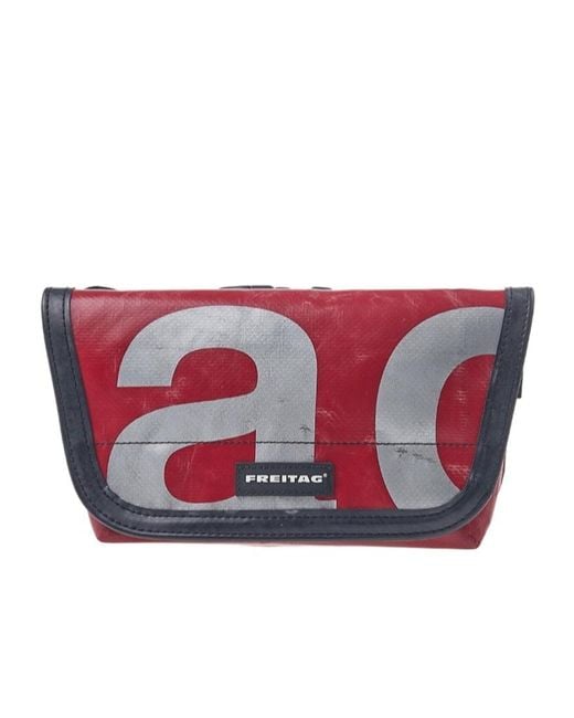 Freitag Red Flap Shoulder Bag for men
