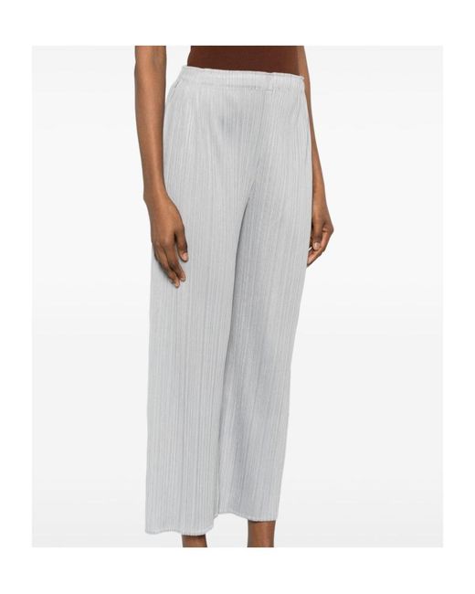 Pleats Please Issey Miyake White Pleats Please Issey Miyake Monthly Colors February Pleated Pants