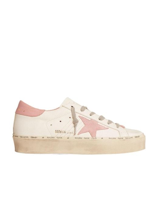 Golden Goose Deluxe Brand Pink Hi Star Platform Lace-Up Sneakers