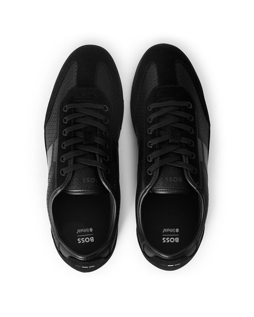 Boss Black Solid Color Low-Top Trainers for men