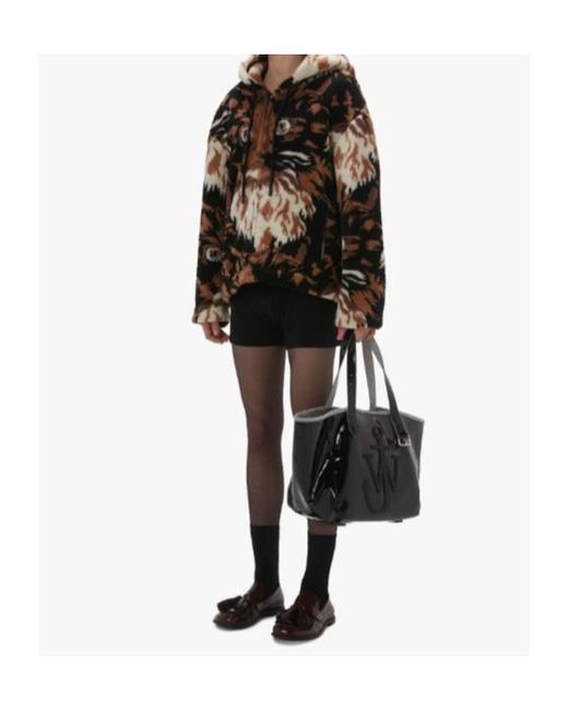 J.W. Anderson Black Jw Anderson Fleece Hooded Jacket for men
