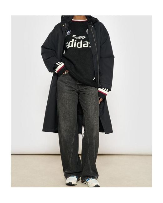 Closed Blue Hooded Parka