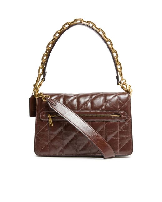 COACH Brown Chain Tabby Shoulder Bag