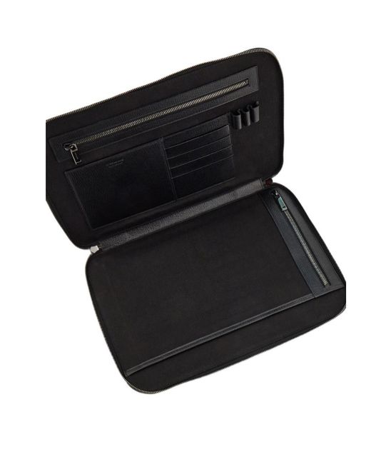 Ferragamo Black Gancini Document Holder for men