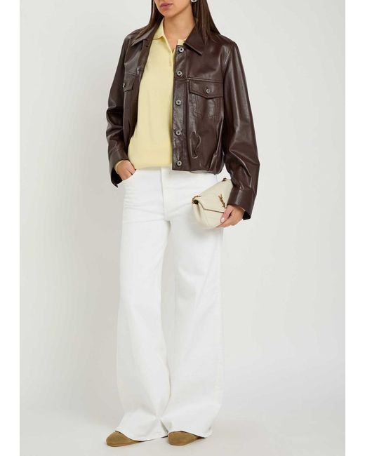 Citizens of Humanity White Lyra Long Wide-Leg Jeans