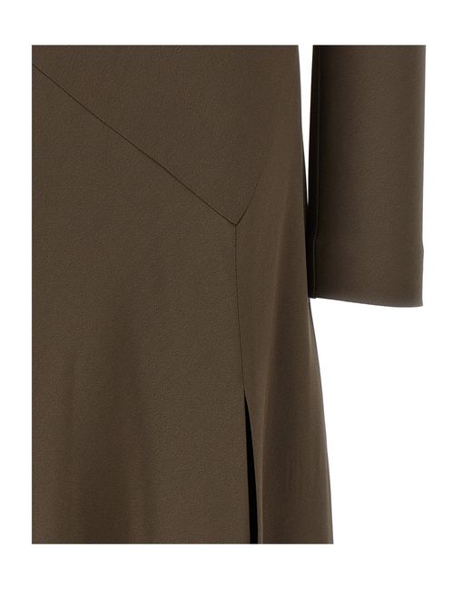 Alberta Ferretti Green One-Shoulder Long Dress