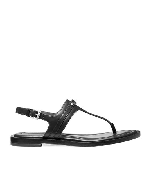MICHAEL Michael Kors Black Mandy T-Strap Sandals