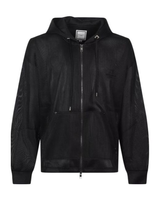 Wooyoungmi Black Zipped Hoodie for men