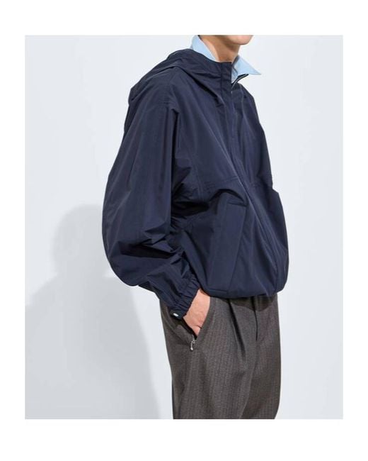 Bottega Veneta Blue Technical Hooded Blouson for men