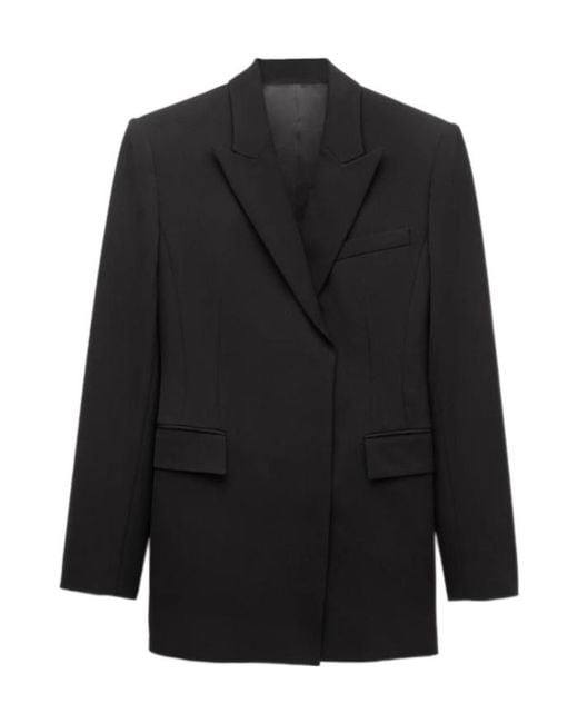 Juun.J Black Long-Sleeved Suit Jacket