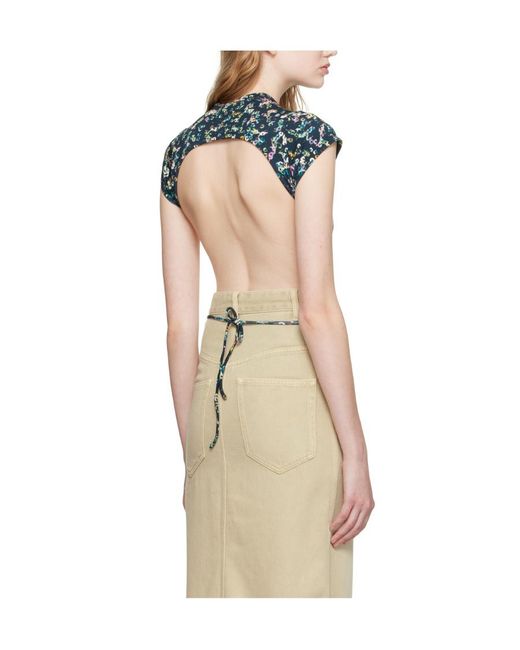 Isabel Marant Natural Pattern Backless T-Shirt