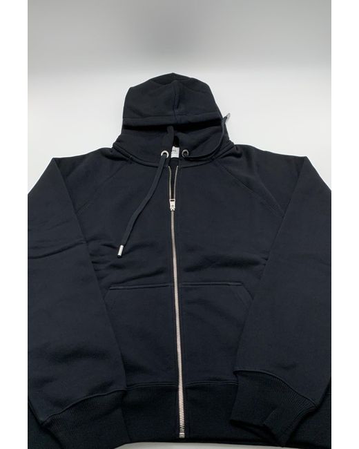 AMI Black Ami De Coeur Logo Embroidered Zip-Up Hoodie for men