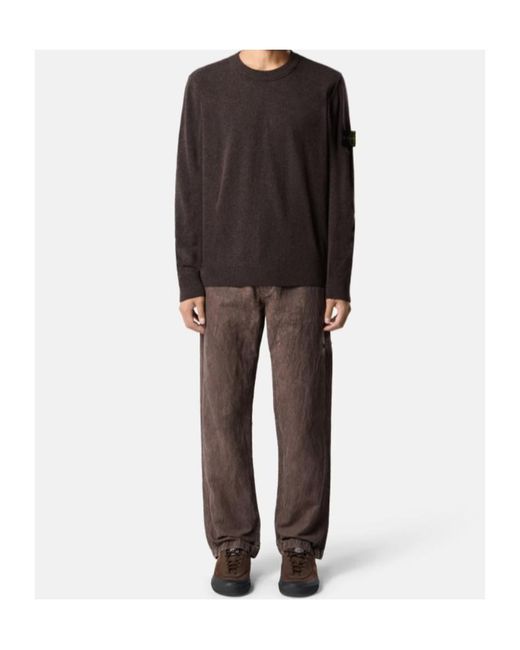 Stone Island Gray Logo-Patch Sweater for men