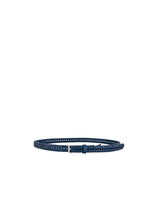 Tom Ford Blue Braided Leather Belt for men