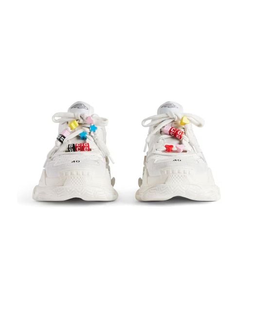 Balenciaga White Triple S Sporty Sneakers