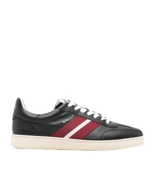 Bally Black Crest Lace-Up Sneakers for men