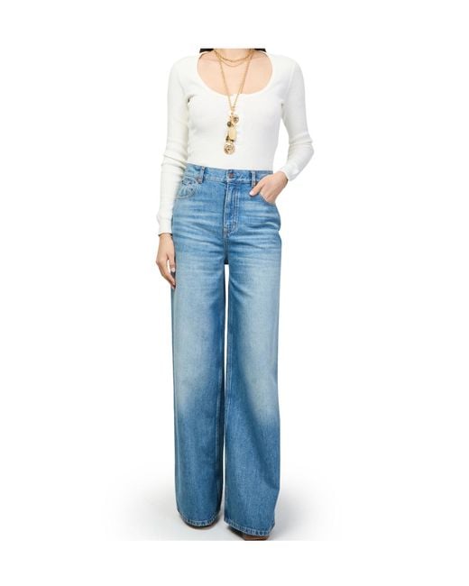 Chloé Blue Straight-Cut Jeans