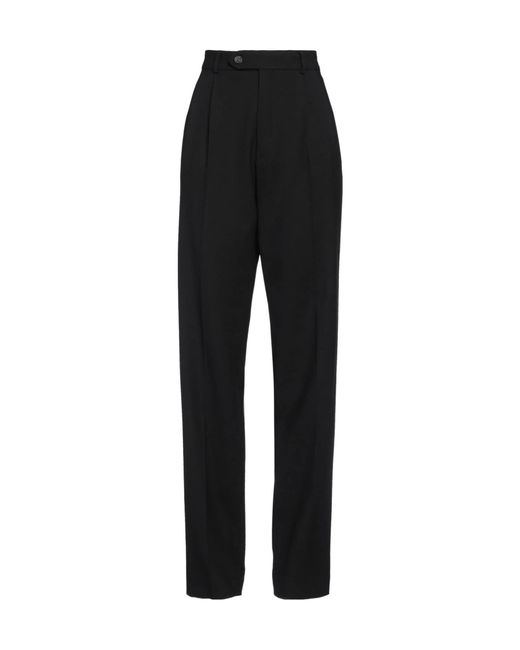Sportmax Black Solid Color Casual Trousers