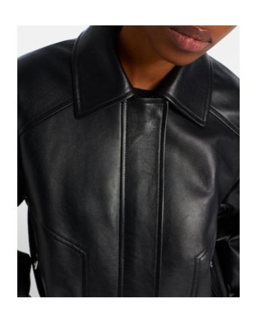 Versace Black Zip Leather Jacket