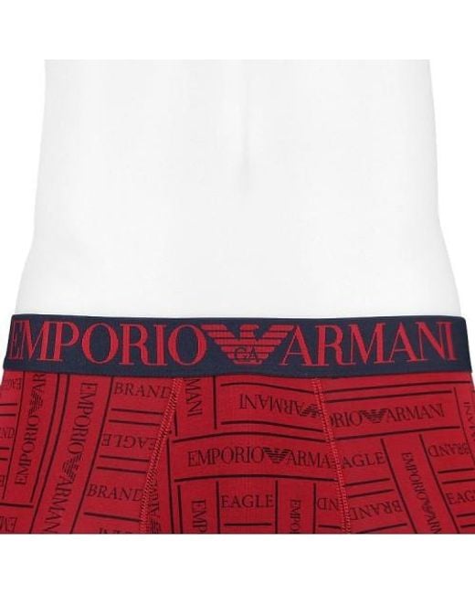 Emporio Armani Red Logo Underwear for men