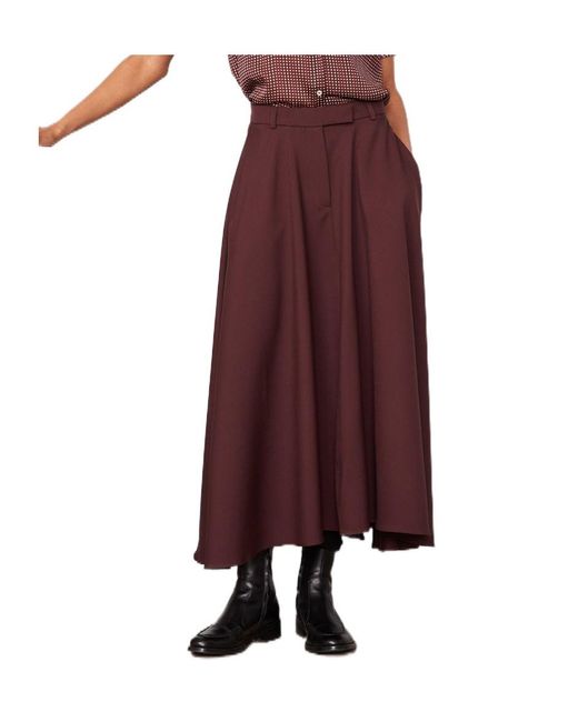 Officine Generale Purple Pleated Detail Skirt