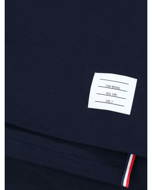 Thom Browne Blue Bar Striped Crewneck Sweatshirt for men