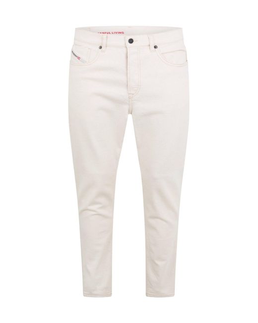 DIESEL White Defining Tapered Jeans for men