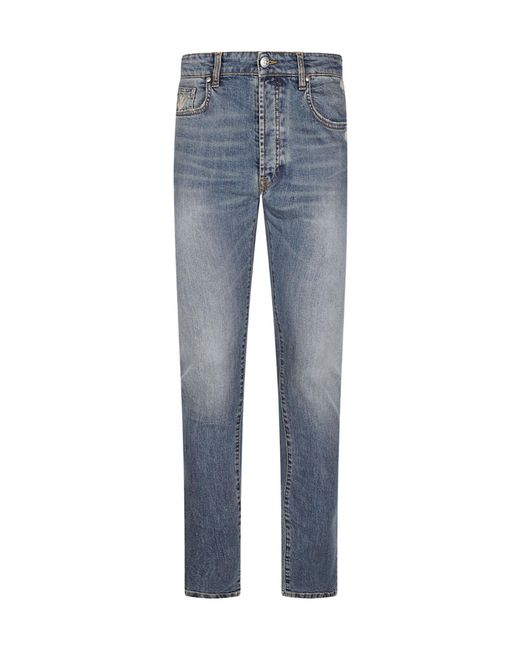 John Richmond Blue Belt-Loop Jeans for men