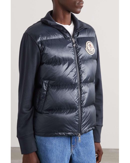 Moncler Blue Stitched Quilted Down Jacket