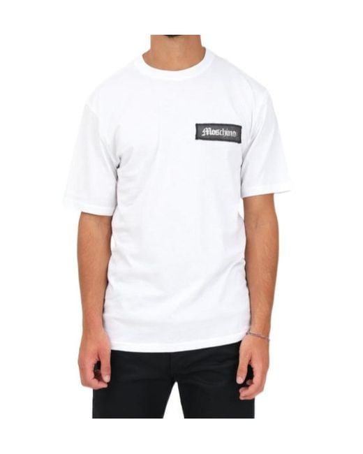 Moschino White Short-Sleeved T-Shirt for men