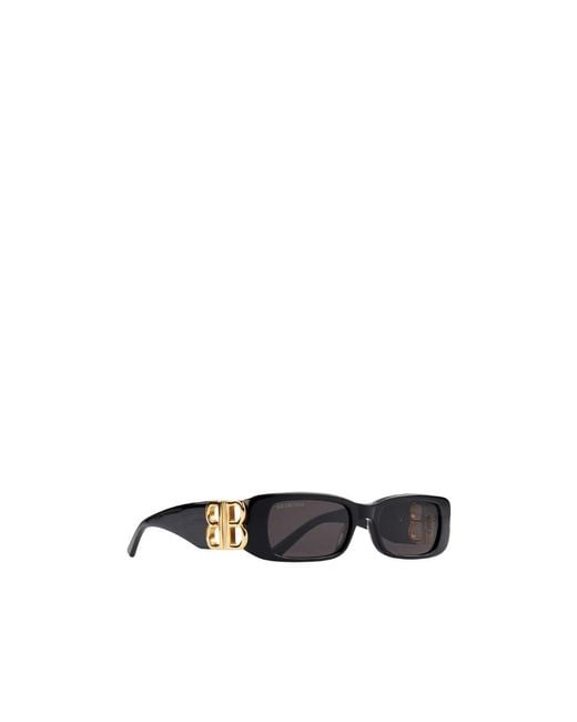 Balenciaga White Eyewear Dynasty Rectangular-Frame Sunglasses